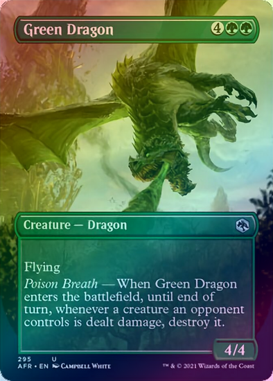 401 Games Canada - Green Dragon - Borderless (AFR) (Foil) 401 Games Canada - Green Dragon - Borderless (AFR) (Foil)