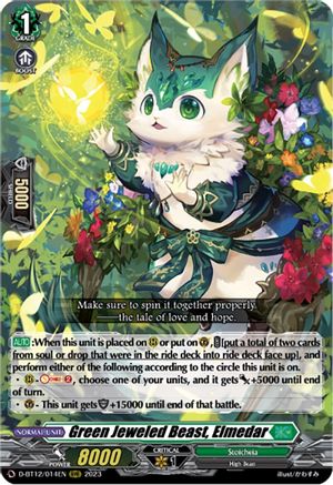 Green Jeweled Beast, Elmedar - D-BT12/014EN - Triple Rare available at 401 Games Canada
