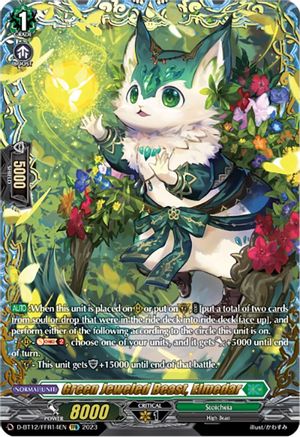 Green Jeweled Beast, Elmedar - D-BT12/FFR14EN - Double Frame Rare available at 401 Games Canada