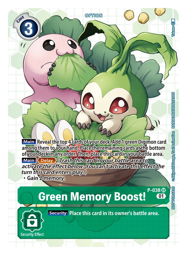 Green Memory Boost! (Alternate Art) - P-038 - Promo available at 401 Games Canada
