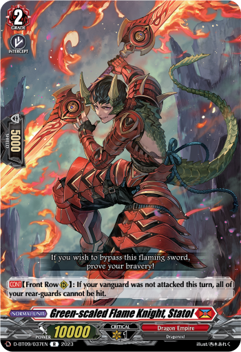 Green-scaled Flame Knight, Statol - D-BT09/037 - Rare available at 401 Games Canada