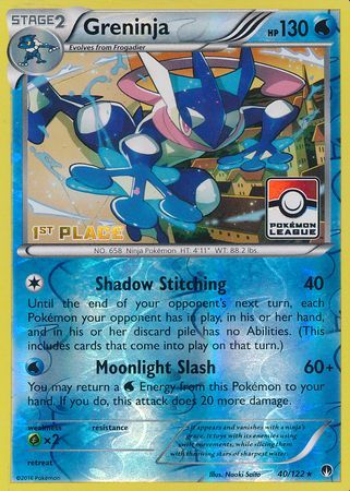 Greninja - 40/122 - League Promo (1st Place) available at 401 Games Canada