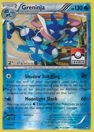 Greninja - 40/122 - League Promo (2nd Place) available at 401 Games Canada