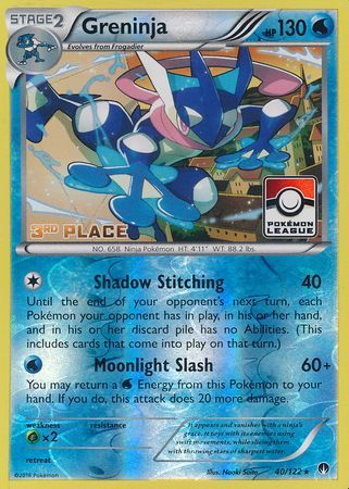 Greninja - 40/122 - League Promo (3rd Place) available at 401 Games Canada