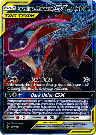 Greninja & Zoroark GX - 107/214 - Ultra Rare available at 401 Games Canada