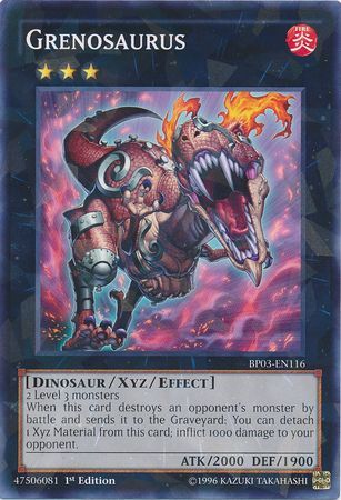 Grenosaurus (Shatterfoil) - BP03-EN116 - Shatterfoil Rare - 1st Edition available at 401 Games Canada