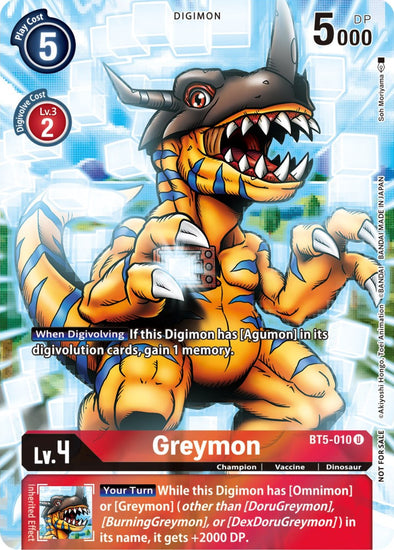 Greymon (25th Special Memorial Pack) - BT5-010 - Uncommon available at 401 Games Canada