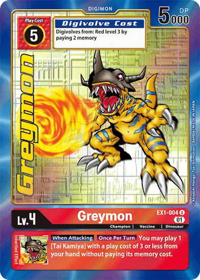 Greymon (Alternate Art) - EX1-004 - Uncommon available at 401 Games Canada