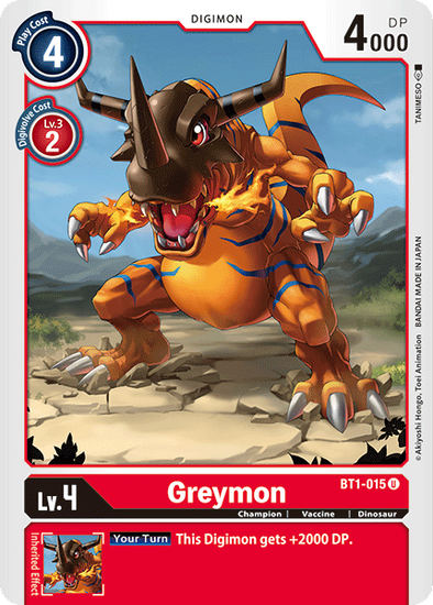 Greymon - BT1-015 - Uncommon available at 401 Games Canada