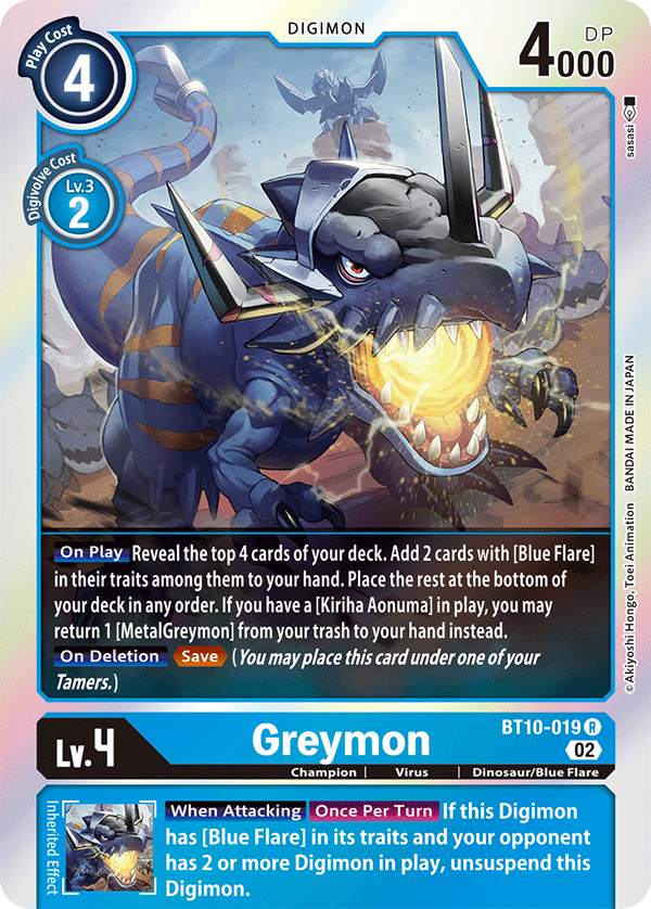 401 Games Canada - Greymon - BT10-019 - Rare 401 Games Canada - Greymon - BT10-019 - Rare