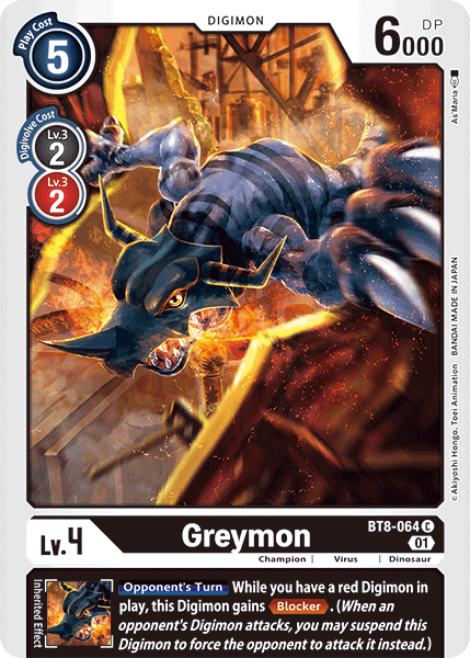 Greymon - BT8-064 - Common available at 401 Games Canada