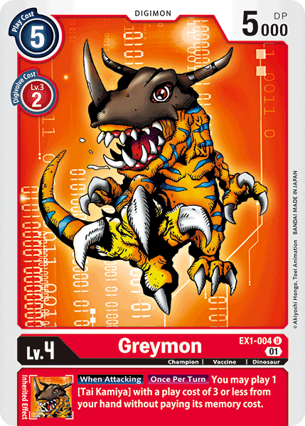 Greymon - EX1-004 - Uncommon available at 401 Games Canada