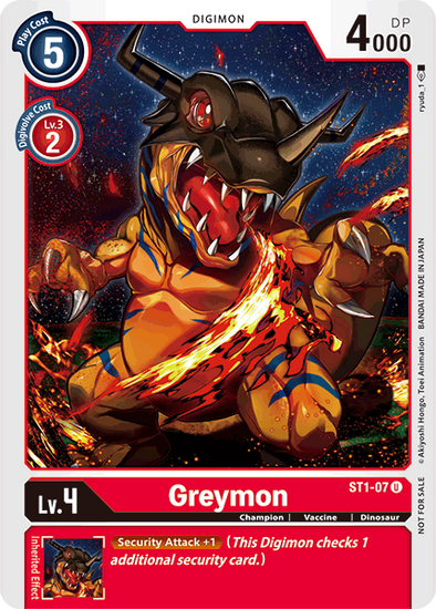 Greymon (Tamer Party Promo Alternate Art) - ST1-07 - Promo available at 401 Games Canada