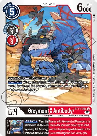 Greymon (X Antibody) - BT11-064 - Common available at 401 Games Canada
