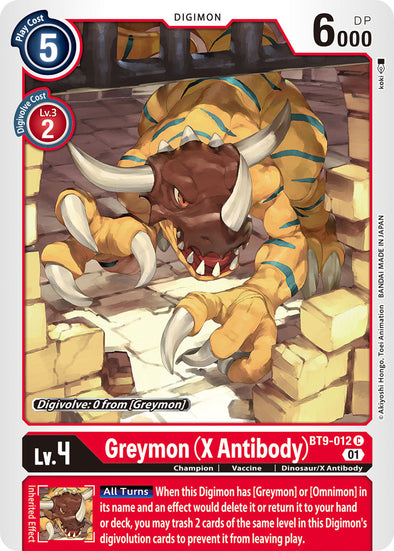 Greymon (X Antibody) - BT9-012 - Common available at 401 Games Canada