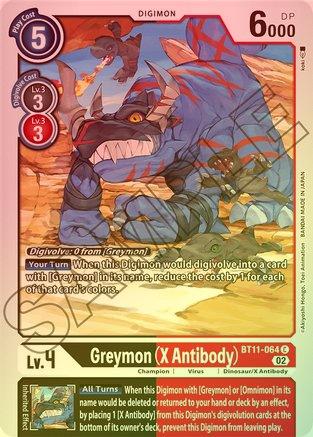 Greymon (X Antibody) (Foil) - BT11-064 - Common available at 401 Games Canada