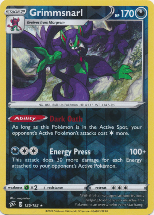 Grimmsnarl - 125/192 - Holo Rare - Reverse Holo available at 401 Games Canada