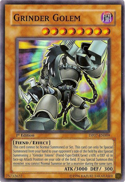 Grinder Golem - DP07-EN009 - Super Rare - 1st Edition available at 401 Games Canada