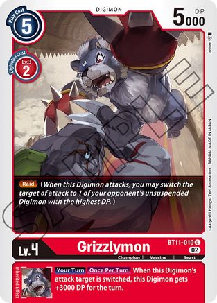 Grizzlymon - BT11-010 - Common available at 401 Games Canada