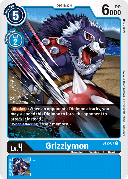 Grizzlymon - ST2-07 - Common available at 401 Games Canada