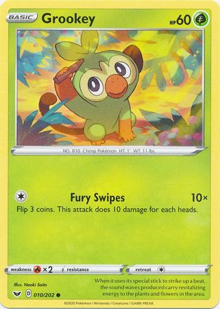 Grookey - 010/202 - Common available at 401 Games Canada