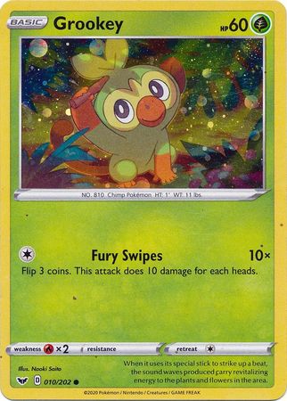 Grookey - 010/202 - Cosmos Holo - Collectors Chest Promo available at 401 Games Canada