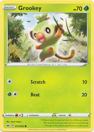 Grookey - 011/202 - Common available at 401 Games Canada