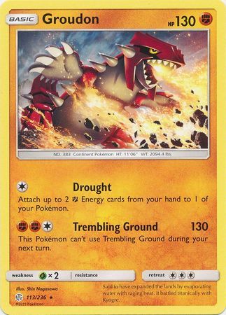 Groudon - 113/236 - Rare available at 401 Games Canada