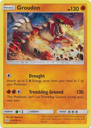 Groudon - 113/236 - Shattered Holo Rare - Theme Deck Exclusive available at 401 Games Canada