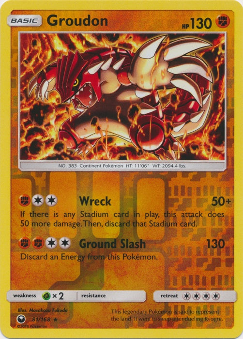 Groudon - 81/168 - Holo Rare - Reverse Holo available at 401 Games Canada