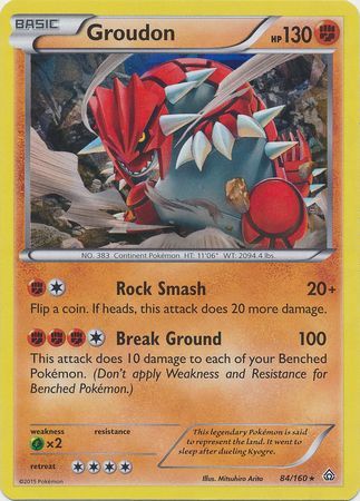 Groudon - 84/160 - Shattered Holo Rare - Theme Deck Exclusive available at 401 Games Canada