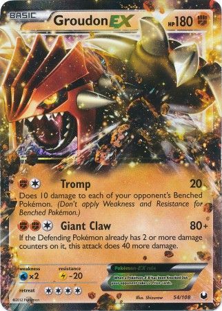 Groudon EX - 54/108 - Ultra Rare available at 401 Games Canada