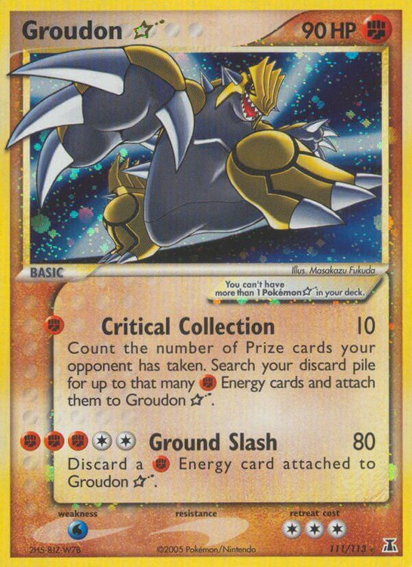 Groudon Gold Star - 111/113 - Ultra Rare available at 401 Games Canada