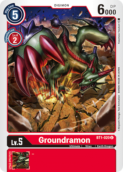 Groundramon - BT1-020 - Uncommon available at 401 Games Canada