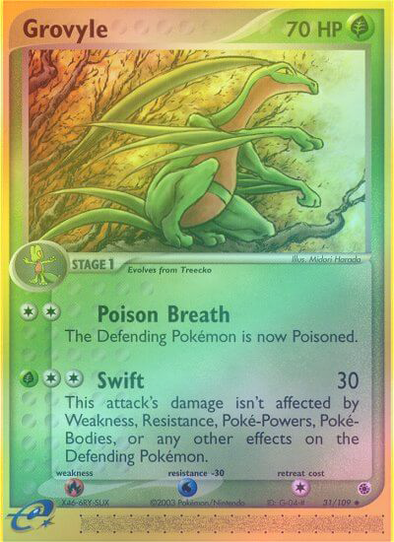 Grovyle - 31/109 - Uncommon - Reverse Holo available at 401 Games Canada