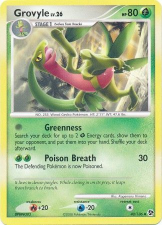 Grovyle - 40/106 - Uncommon available at 401 Games Canada