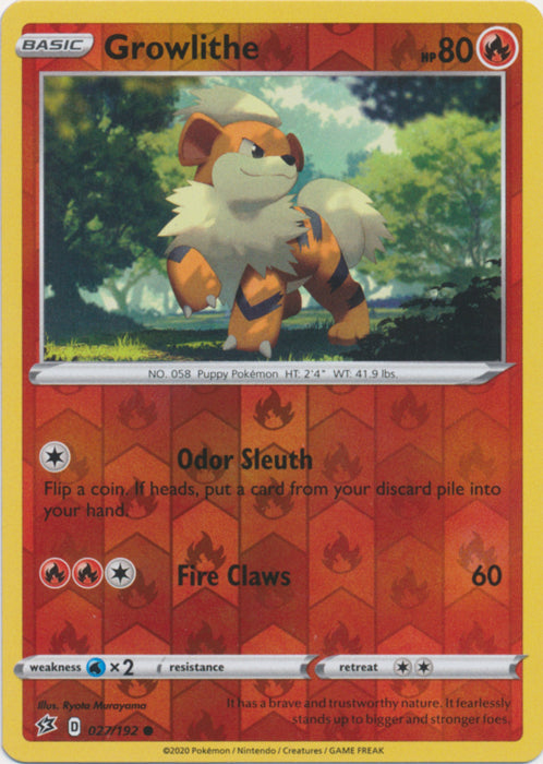 Growlithe - 027/192 - Common - Reverse Holo available at 401 Games Canada