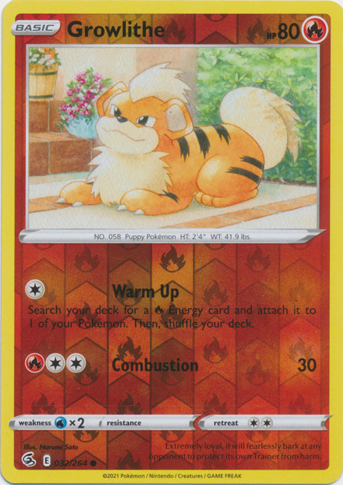 Growlithe - 032/264 - Common - Reverse Holo available at 401 Games Canada