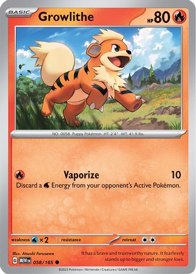 Growlithe - 058/165 - Common available at 401 Games Canada