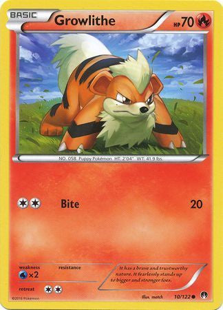 Growlithe - 10/122 - Common available at 401 Games Canada