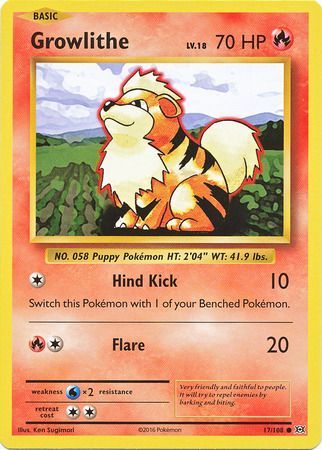 Growlithe - 17/108 - Common available at 401 Games Canada