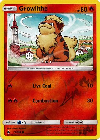 Growlithe - 21/214 - Common - Reverse Holo available at 401 Games Canada