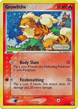 Growlithe - 55/92 - Common - Reverse Holo available at 401 Games Canada