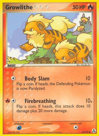 Growlithe - 55/92 - Common available at 401 Games Canada