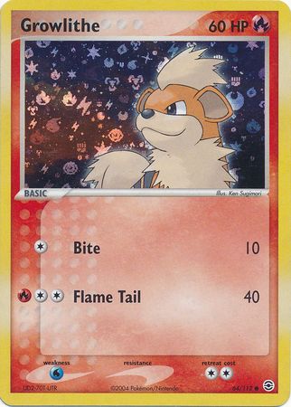 Growlithe - 64/112 - Common - Reverse Holo available at 401 Games Canada