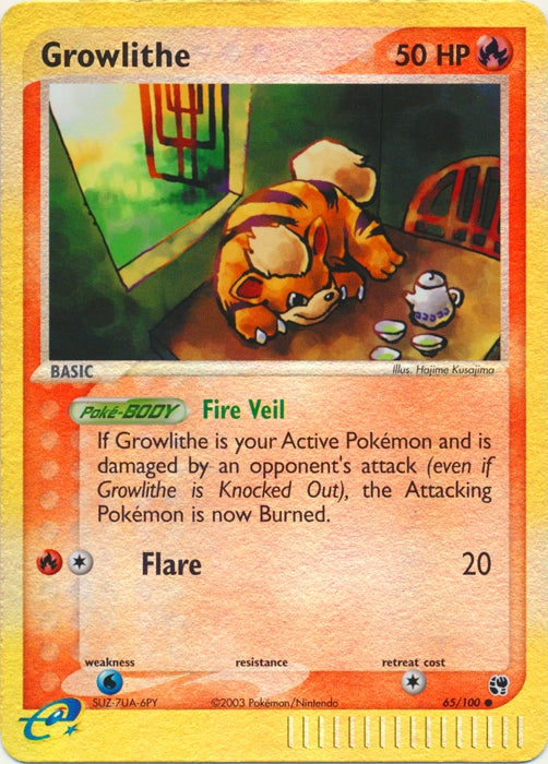 Growlithe - 65/100 - Common - Reverse Holo available at 401 Games Canada