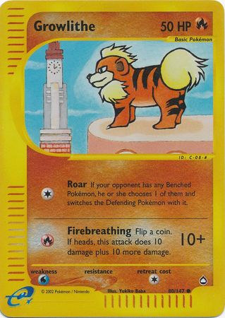 Growlithe - 80/147 - Common - Reverse Holo available at 401 Games Canada