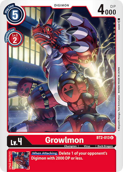 Growlmon - BT2-013 - Uncommon available at 401 Games Canada