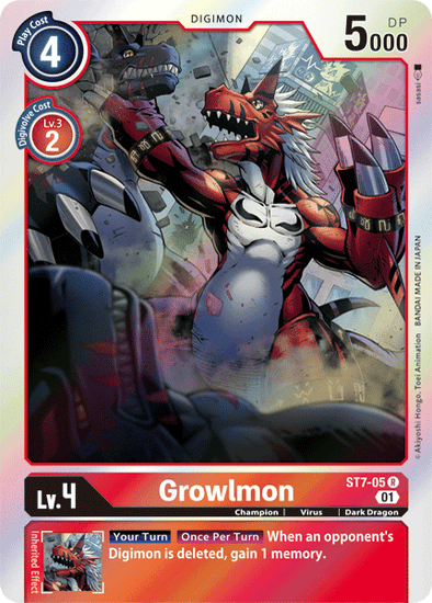 Growlmon - ST7-05 - Rare available at 401 Games Canada