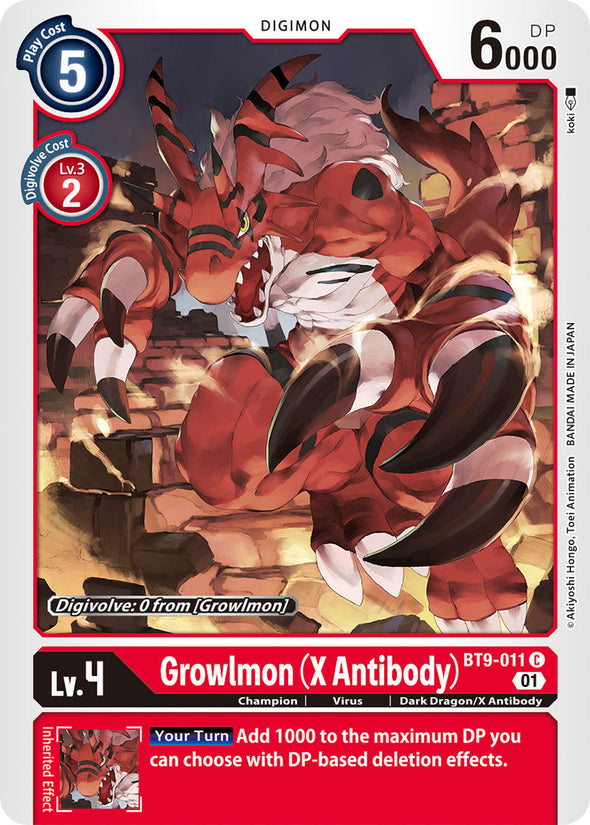 Growlmon (X Antibody) - BT9-011 - Common available at 401 Games Canada